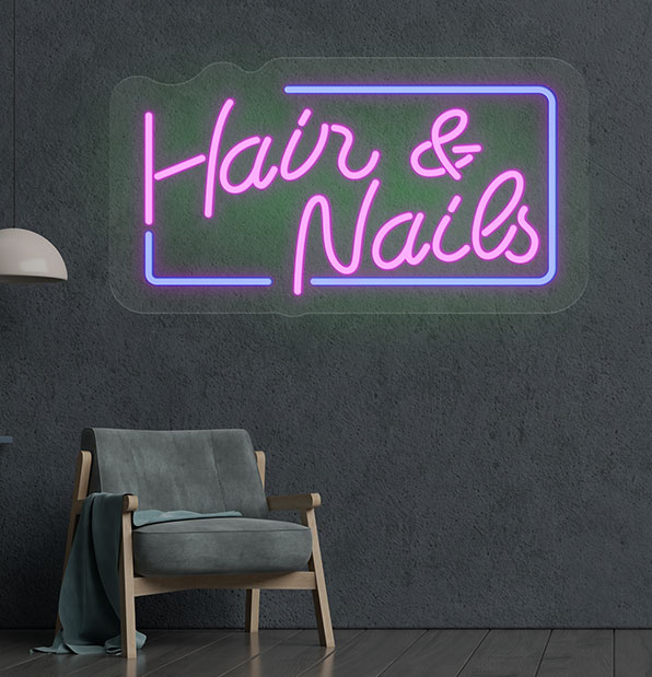 Hair & Nails Light Sign