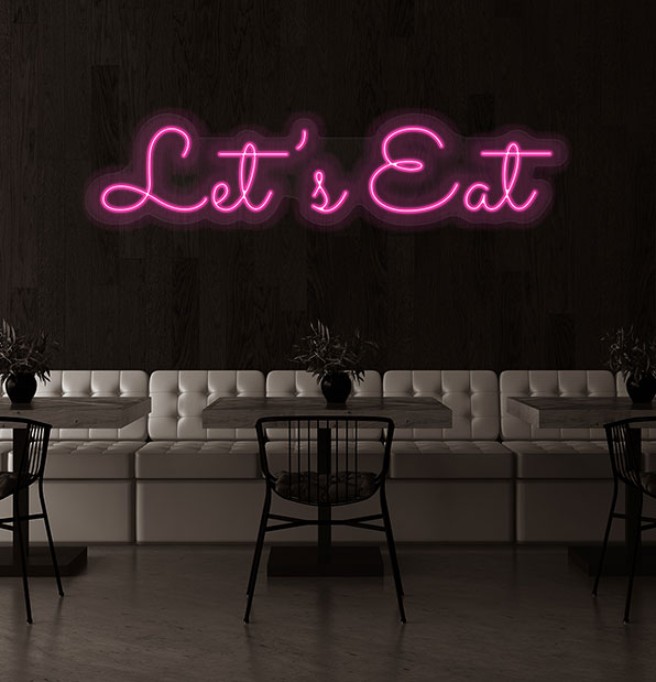 Let's Eat LED Light Sign
