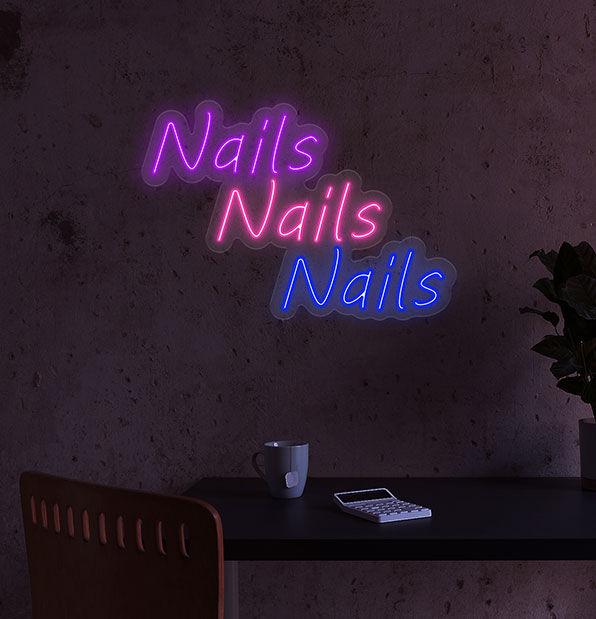 Nails Nails Nails Neon Sign