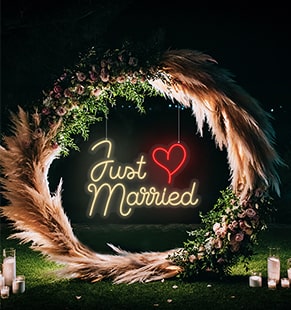 Just Married Light Neon Sign